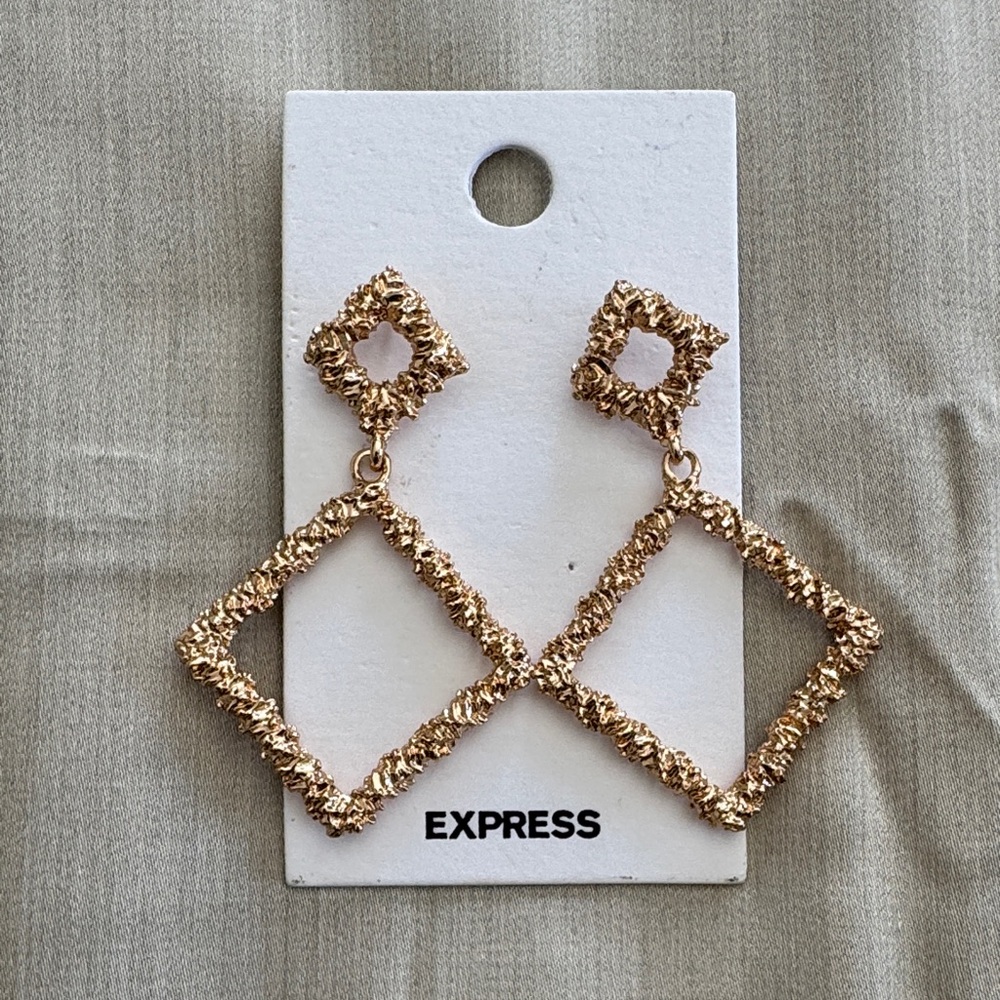 Express Gold Geometric Earrings